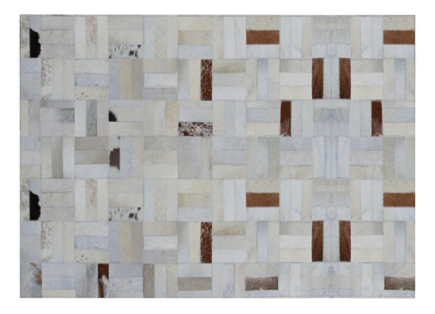 Kožený koberec TYP 01 (hovězí kůže + vzor patchwork) (140 x 200)*výprodej