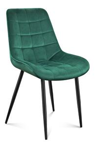 Jídelní židle Pamper 3 (tmavě zelená)