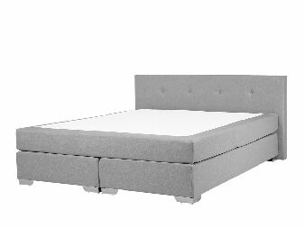 Manželská postel Boxspring 180 cm CONSOLE (s roštem a matrací) (šedá)