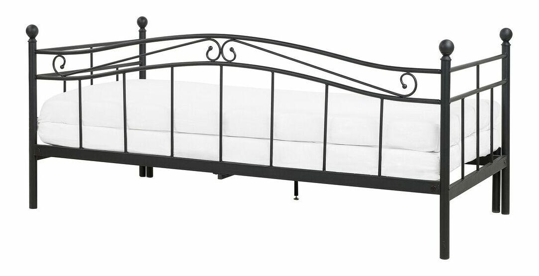 Jednolůžková postel 80 cm TULO (s roštem) (černá)