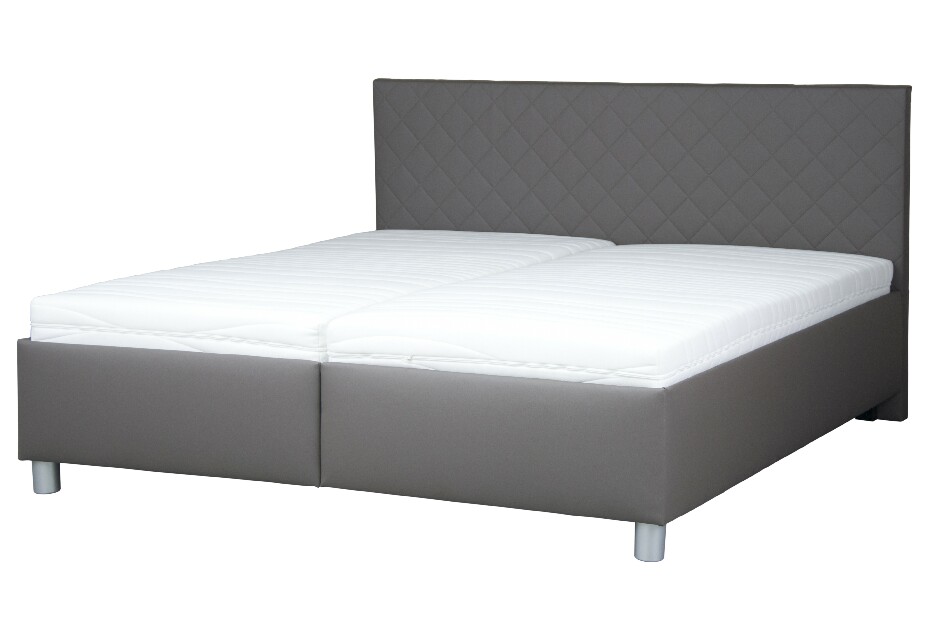 Manželská postel 180 cm Blanář Reflex (šedá) (s roštem a matrací IVANA PLUS)