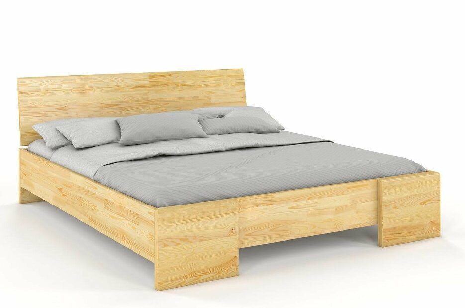 Manželská postel 180 cm Naturlig Blomst High BC (borovice) (s roštem)