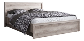 Manželská postel 160 cm s poličkami Jolene (kaštan nairobi) (s roštem)