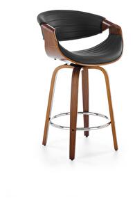 Barová židle Hannah (černá + ořech)