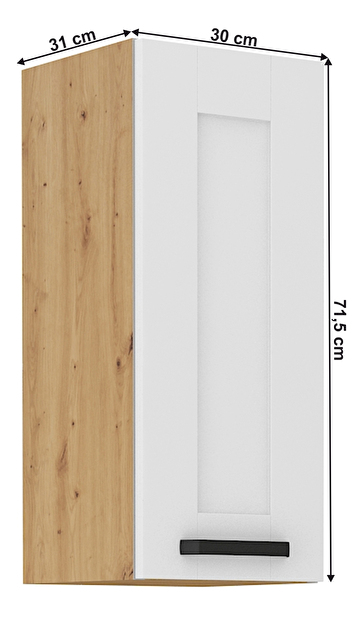 Horní skříňka Lesana 2 (bílá + dub artisan) 30 G-72 1F 