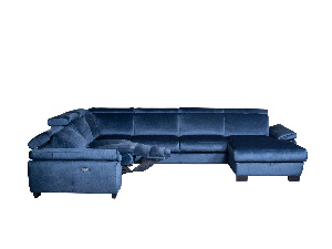 Rohová sedačka ve tvaru U BRW Timo (tmavě modrá) (L)