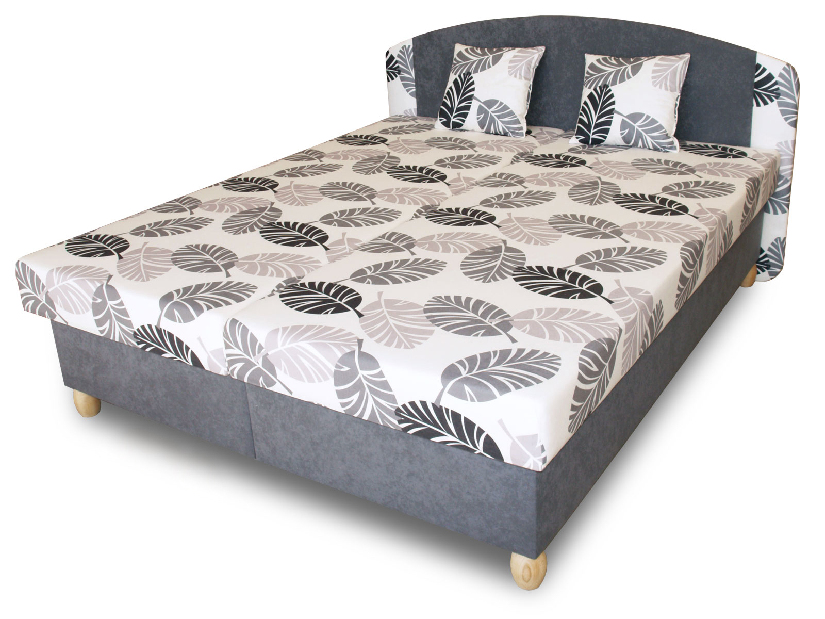 Manželská postel 160 cm Benab Paris (s rošty, matracemi a 2 ks polštářů)