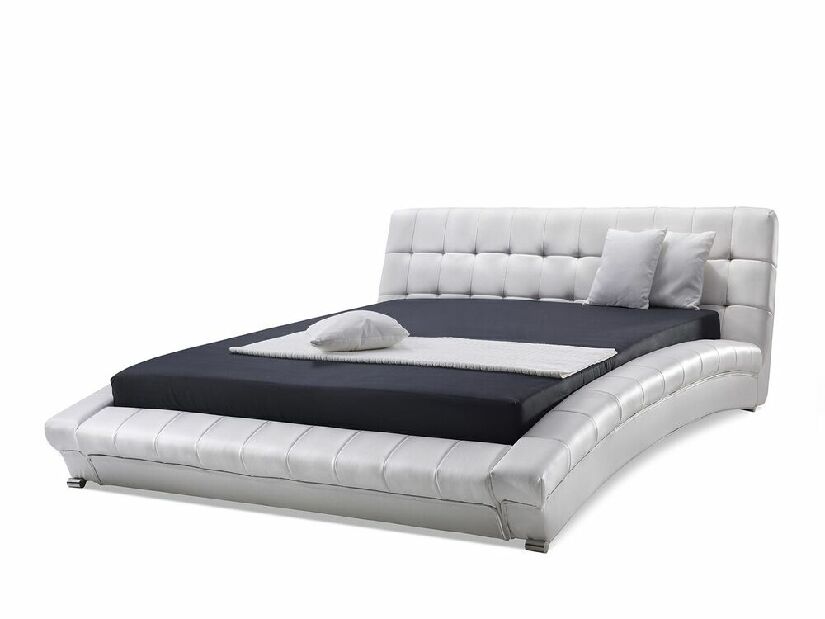 Manželská postel 180 cm LILLY (s roštem) (bílá)
