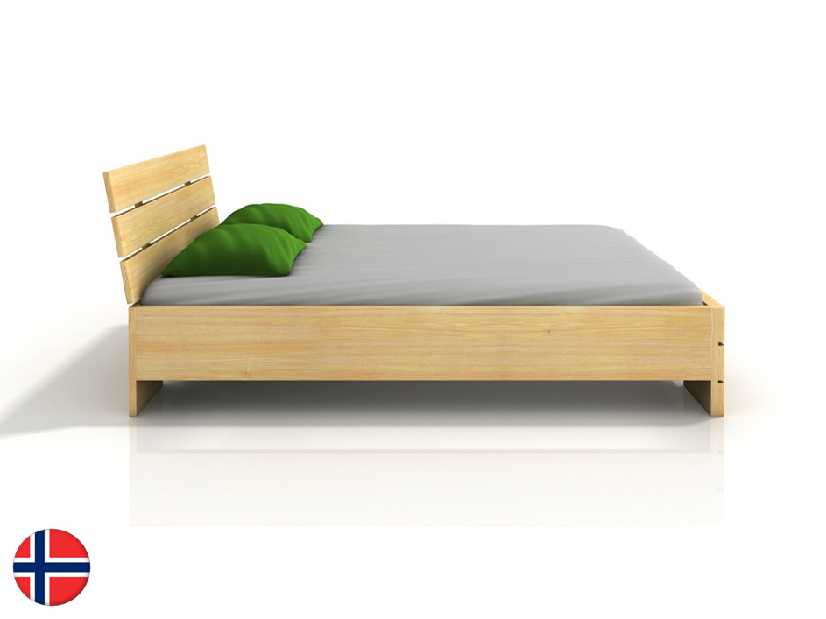 Manželská postel 160 cm Naturlig Lorenskog High BC (borovice)