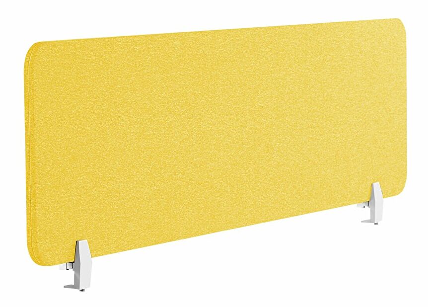 Přepážka na pracovní stůl 130 x 40 cm Walda (žlutá)