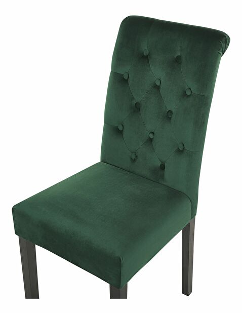 Set 2 ks. jídelních židlí VALLA II (tmavě zelená)