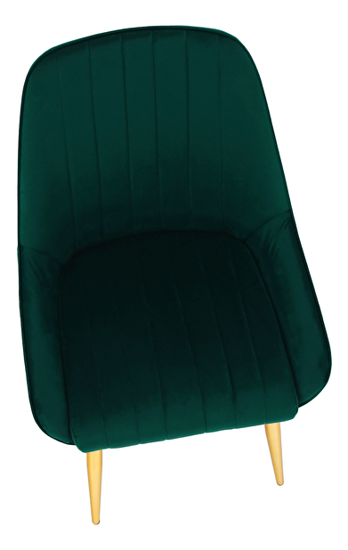 Jídelní židle Soddy (smaragdová + zlatá)