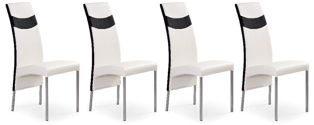 Jídelní židle K51 bílá + černá (4ks.) *výprodej
