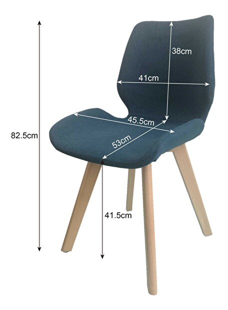 Jídelní židle Sivan (tmavě modrá) (4ks)