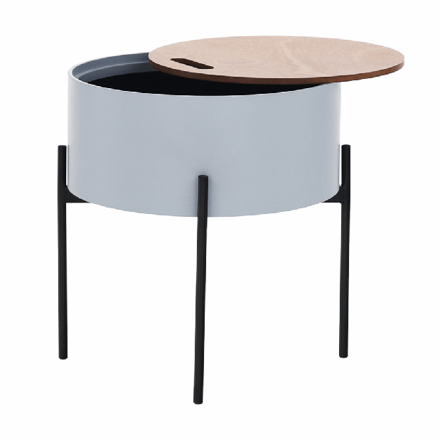 Příruční stolek Moris (šedá + černá)