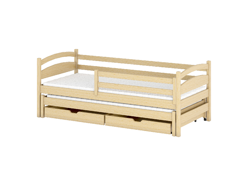 Dětská postel 90 cm Tiana (s roštem a úl. prostorem) (borovice)