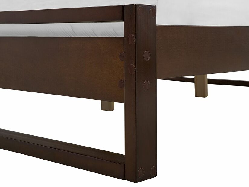 Manželská postel 180 cm GIACOMO (s roštem) (tmavé dřevo)