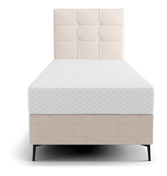 Jednolůžková postel 90 cm Infernus Comfort (béžová) (s roštem, s úl. prostorem)