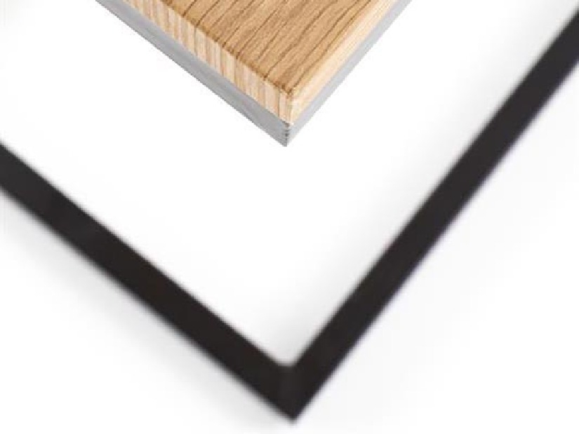 Konferenční stolek Neta (přirodně dřevo + černá)