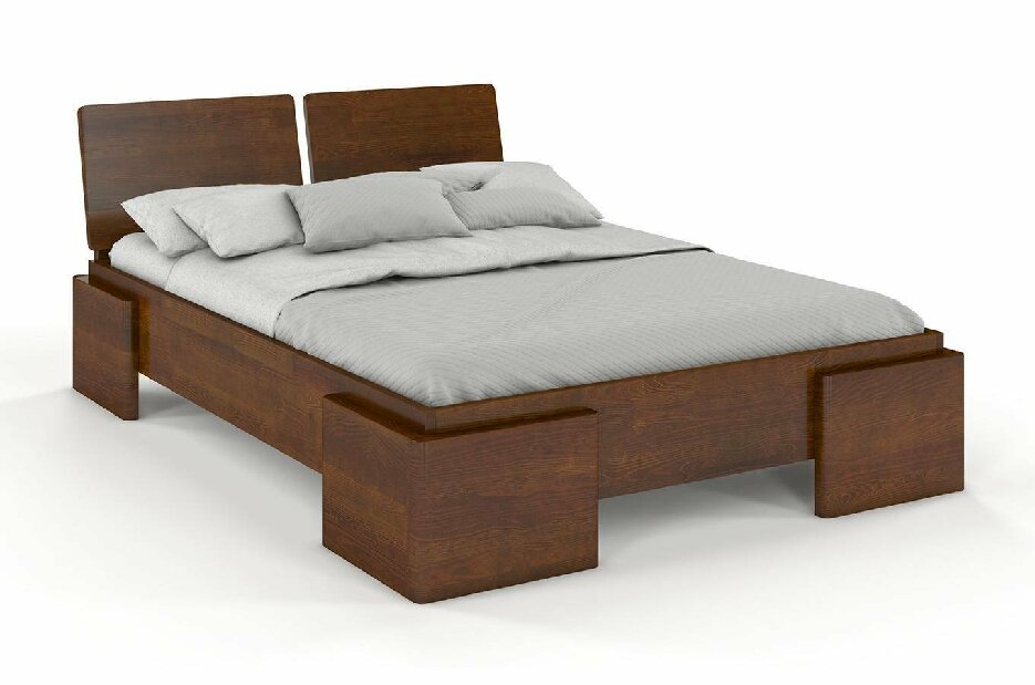 Manželská postel 180 cm Naturlig Jordbaer High (borovice)