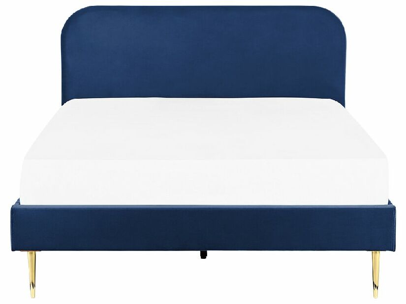 Manželská postel 160 cm Faris (modrá) (s roštem)