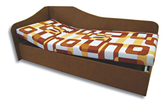 Jednolůžková postel (válenda) 90 cm Abigail (Gusto 11 + Hnědá 13) (L)