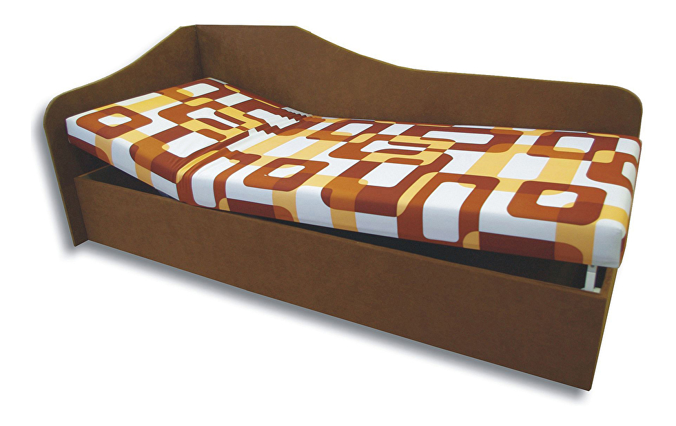 Jednolůžková postel (válenda) 90 cm Anita (Gusto 11 + Hnědá 13) (L) *výprodej
