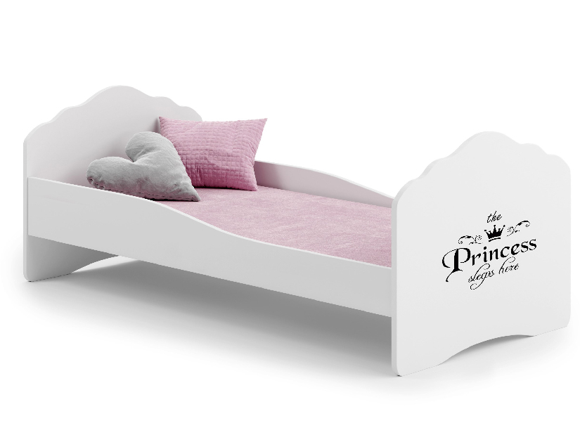 Dětská postel 140x70 cm Cassi (S roštem a matrací) (princezna)