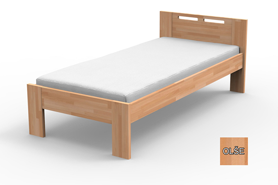 Jednolůžková postel 90 cm Nela (masiv) (olše) *výprodej