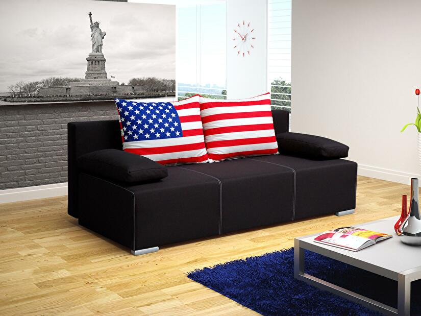 Pohovka Antero (černá + vlajka USA)