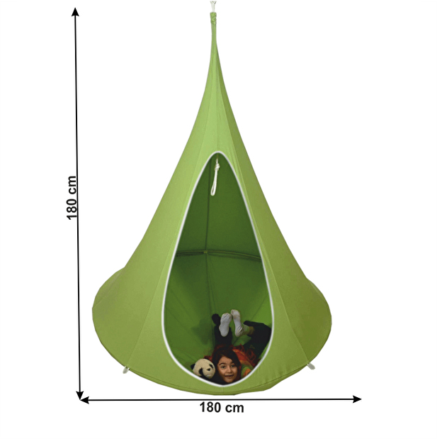 Závěsné houpací křeslo 180x180 Klarina (zelená)