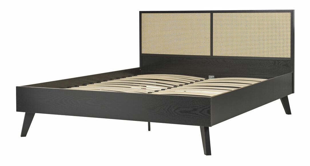 Manželská postel 160 cm Monza (černá)