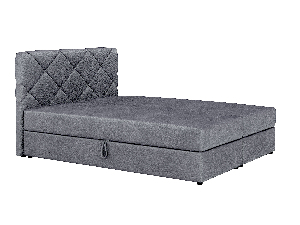 Manželská postel Boxspring 140x200 cm Karum (s roštem a matrací) (tmavě šedá)