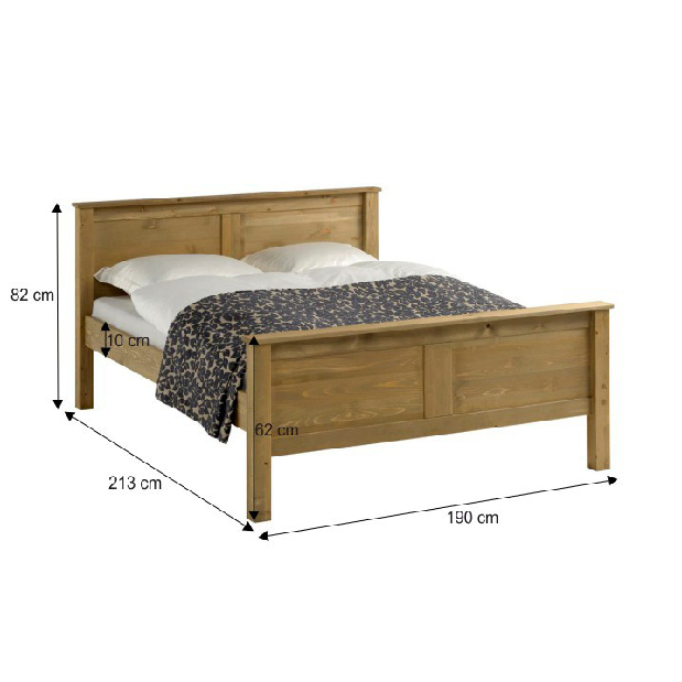 Manželská postel 180 cm Porto (s roštem) *výprodej