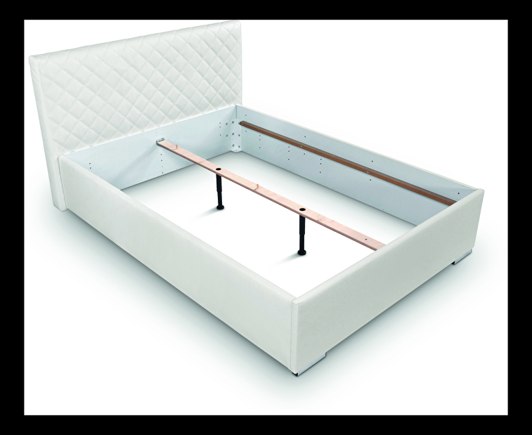 Manželská postel 160 cm BRW Syntia (bílá)
