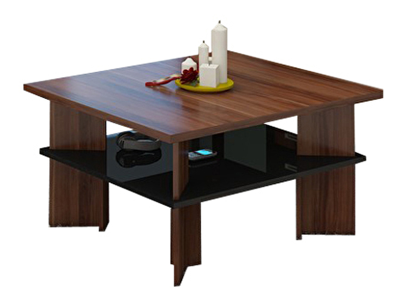 Konferenční stolek Vectra 1 (švestka + lesk černý) *výprodej