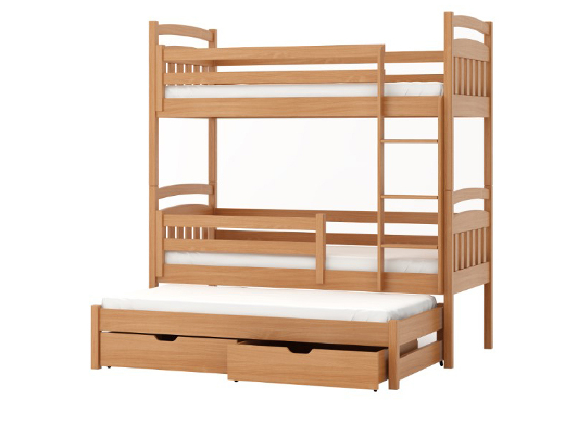 Dětská patrová postel 90 cm Anie (buk)