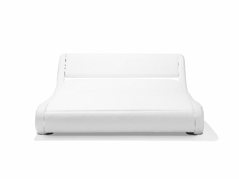 Manželská postel 180 cm AVENUE (s roštem) (bílá matná)