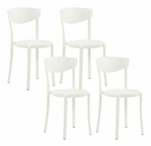 Set 4 ks. jídelních židlí Valerie (bílá)