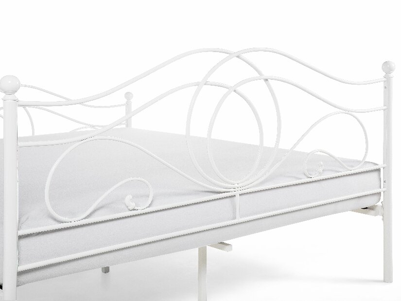 Manželská postel 180 cm LAURA (s roštem) (bílá) *výprodej