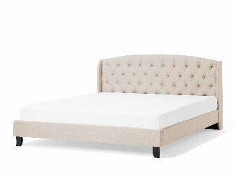 Manželská postel 180 cm BORD (s roštem) (béžová)