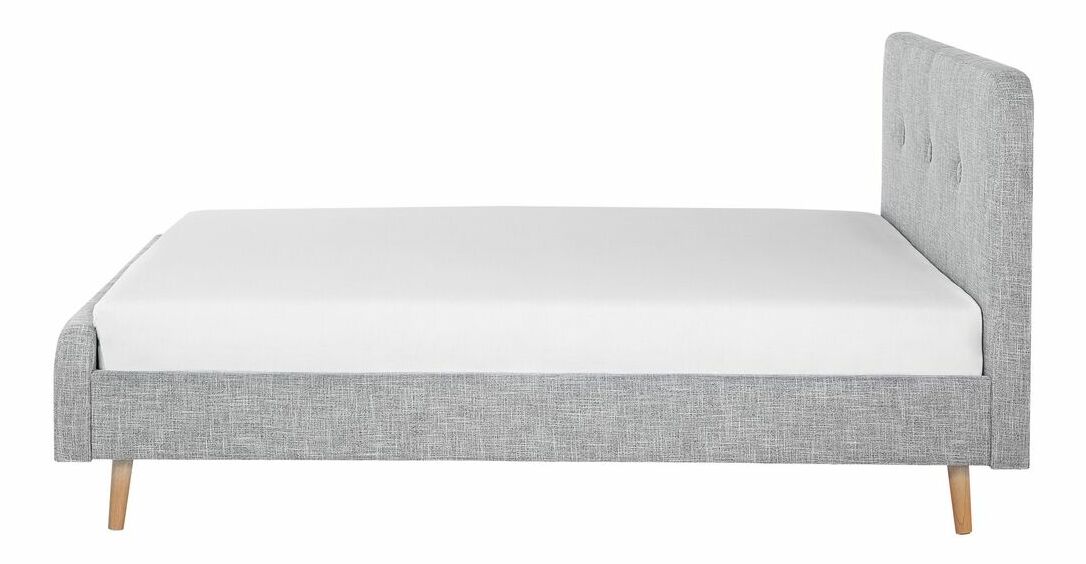 Manželská postel 180 cm ROME (s roštem) (světle šedá)