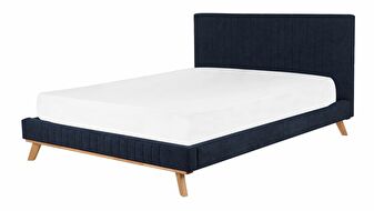 Manželská postel 180 cm TALLE (s roštem) (modrá)