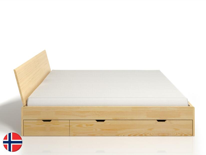 Manželská postel 180 cm Naturlig Galember Maxi DR (borovice) (s roštem a úl. prostorem)