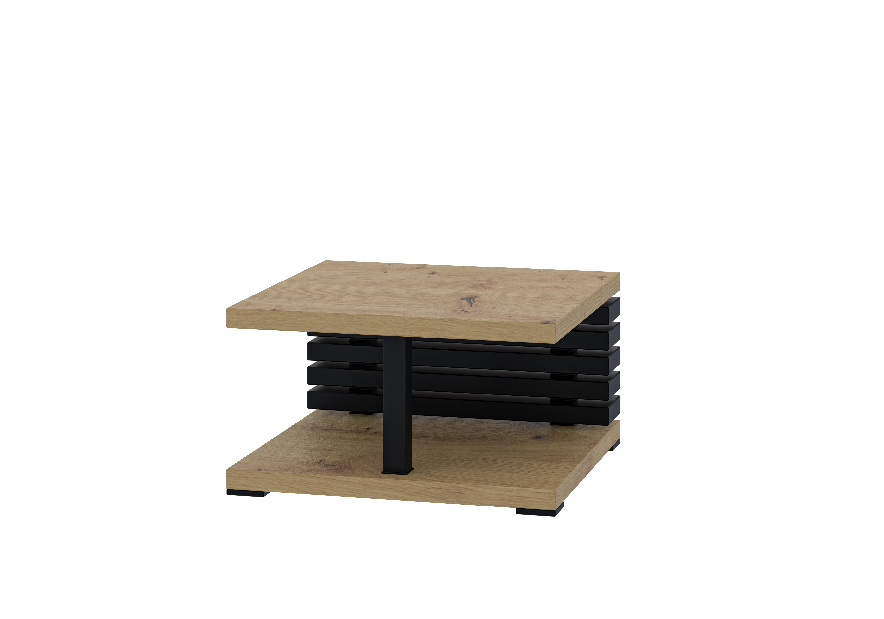 Konferenční stolek Kyram 2 (artisan + černá)