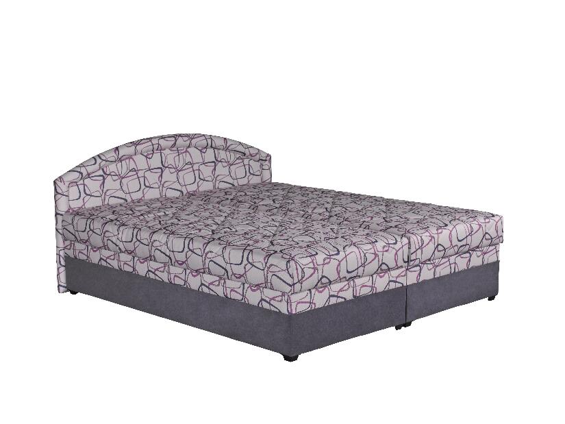 Manželská postel 160 cm Blanár Karolína (vzor Tara 58) (s roštem a matrací Alena)