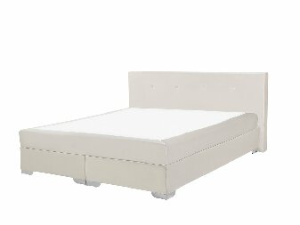 Kontinentální postel 160 cm CONSOLE (s roštem a matrací) (béžová)