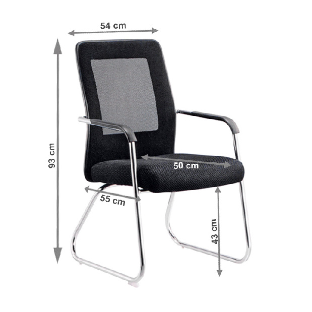 Kancelářska židle Spazio (černá + šedá)