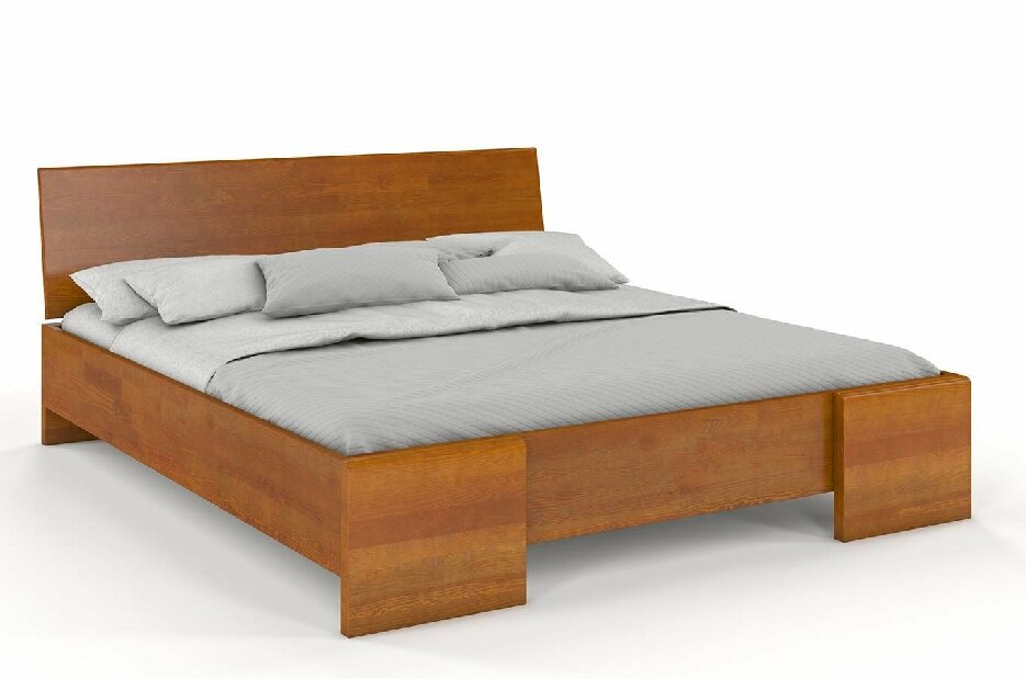 Manželská postel 200 cm Naturlig Blomst High (borovice) (s roštem)