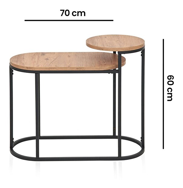 Příruční stolek Lennox (Černá)